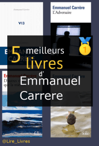 Livres d’ Emmanuel Carrère