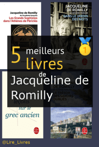 Livres de Jacqueline de Romilly