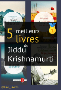 Livres de Jiddu Krishnamurti