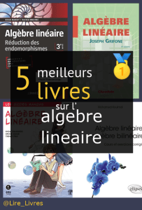 Livres sur l’ algèbre linéaire