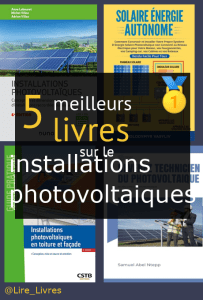 Livres sur le installations photovoltaïques