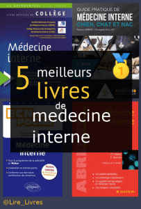 Livres de médecine interne